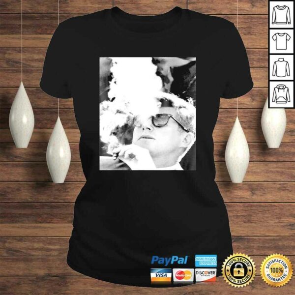 Mens John F Kennedy 35th President  JFK Smoking Cigar TShirt