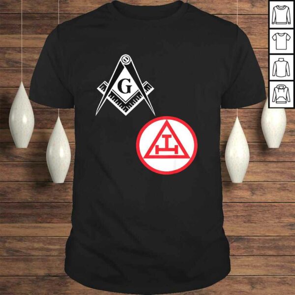 Mens Mason Royal Arch Split Shirt Masonic York Rite Tee Black