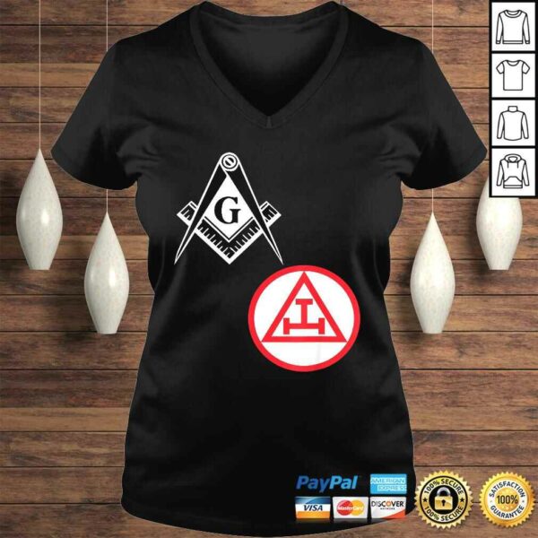 Mens Mason Royal Arch Split Shirt Masonic York Rite Tee Black