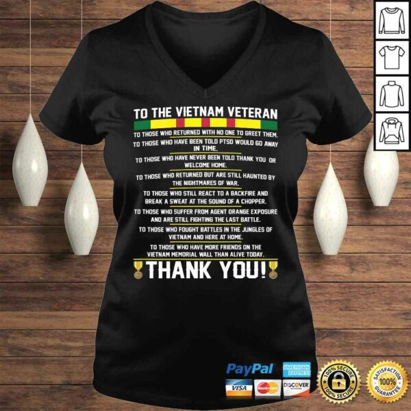 Mens Thank You To The Vietnam Veterans  Gift Tee