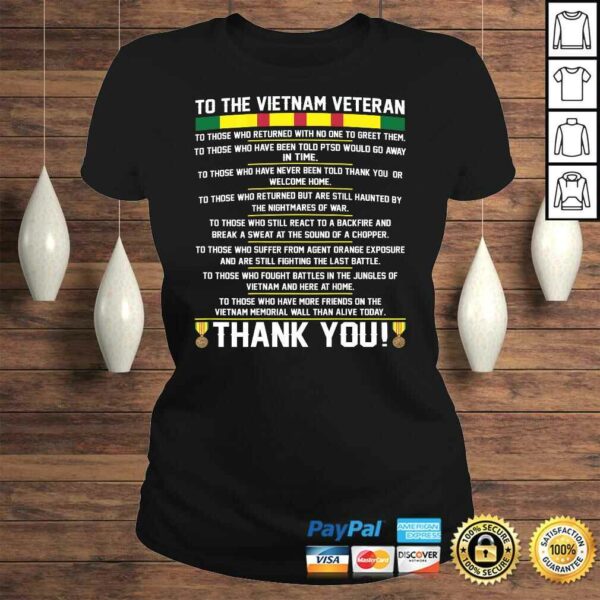 Mens Thank You To The Vietnam Veterans  Gift Tee