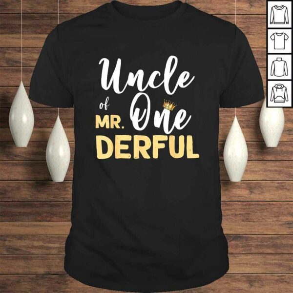 Mens Uncle Of Mr Onederful 1st Birthday Party Costumes TShirt