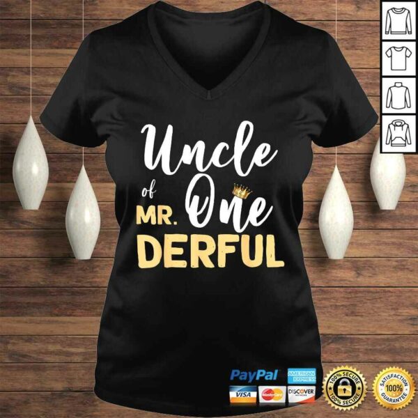 Mens Uncle Of Mr Onederful 1st Birthday Party Costumes TShirt