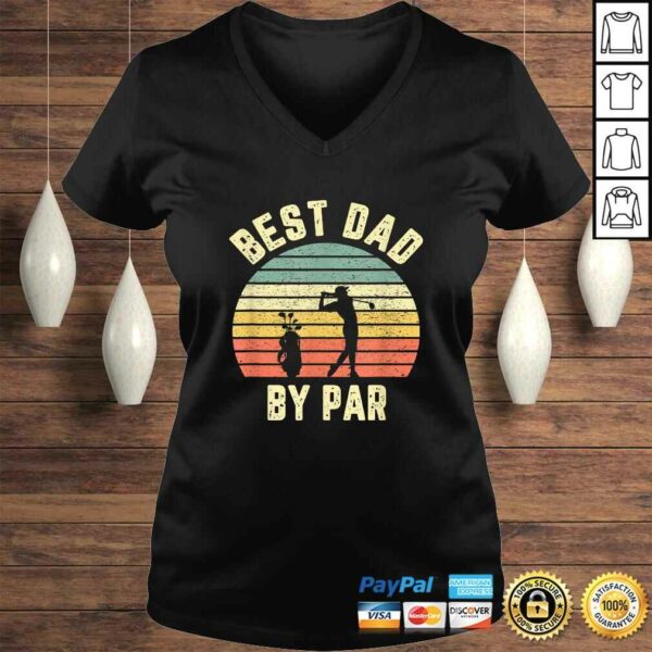 Mens Vintage Best Dad By Par Shirt Fathers Day Golfing Shirt