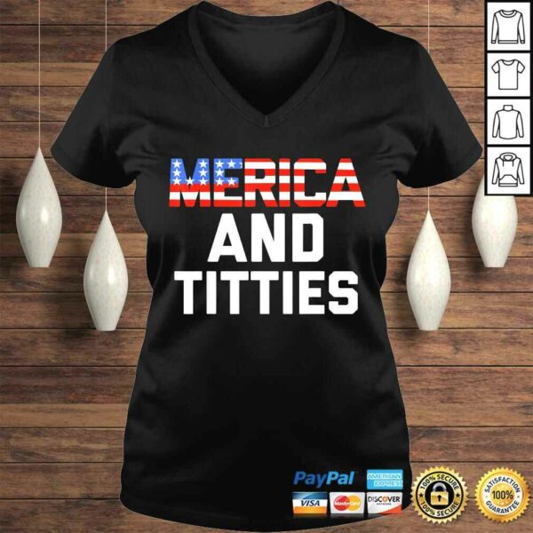 Mens Womens 4th of July Gift Funny Merica TShirt