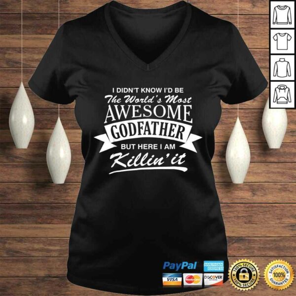 Mens World’s Most Awesome Godfather TShirt Gift