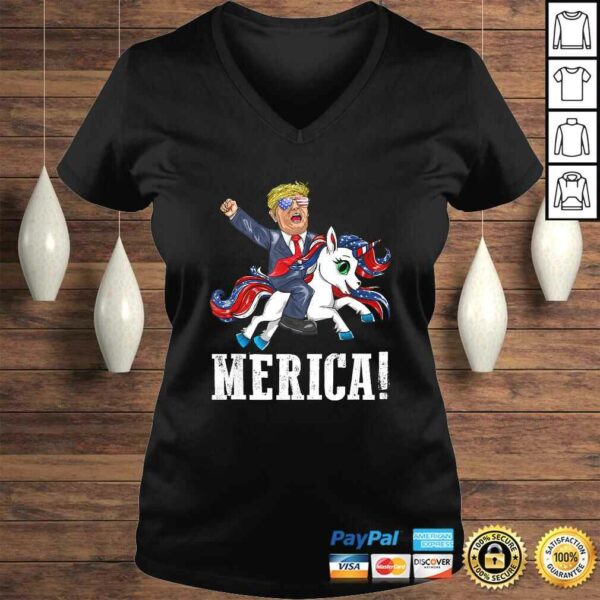 Merica Flag Sunglasses Unicorn Trump America First Shirt