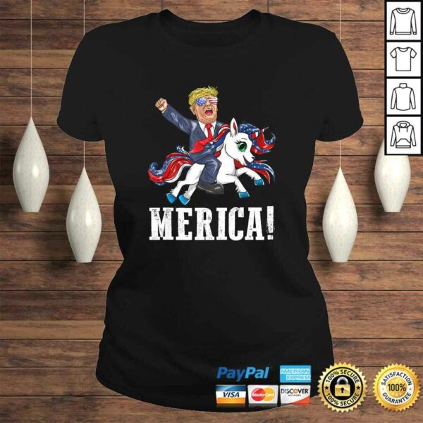 Merica Flag Sunglasses Unicorn Trump America First Shirt