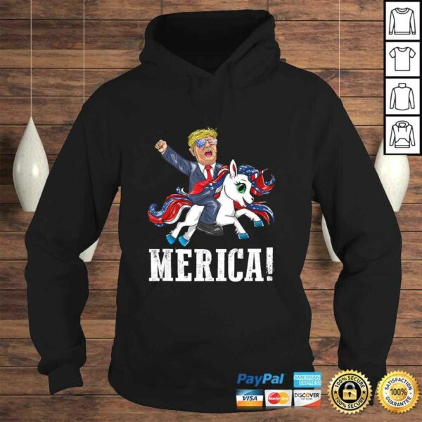 Merica Flag Sunglasses Unicorn Trump America First Shirt