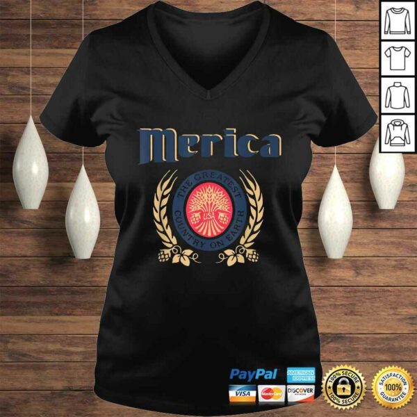 Merica Greatest Country On Earth Proud American Beer Lovers Shirt