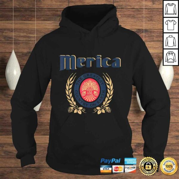 Merica Greatest Country On Earth Proud American Beer Lovers Shirt