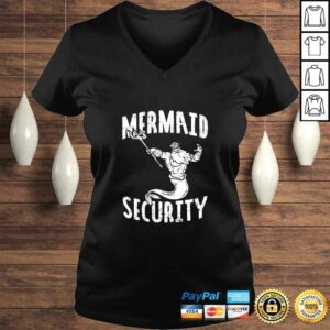 Mermaid Security Poseidon Guard Birthday Pool Party Mer Dad TShirt 2