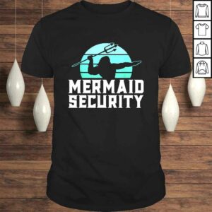 Mermaid Security Shirt Mens Boys Swimmer Dad Merdad TridenTShirt Mermaid Security Shirt Mens Boys Swimmer Dad Merdad TridenTShirt