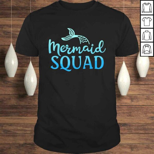 Mermaid Squad Birthday Party Girls Kids Women Costume TShirt