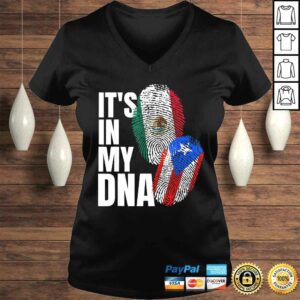 Mexican And Puerto Rican DNA Mix Flag Heritage TShirt