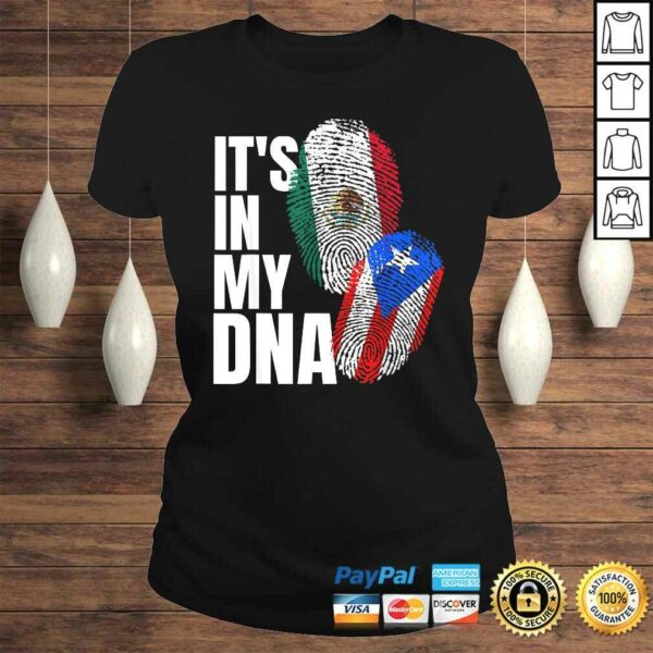 Mexican And Puerto Rican DNA Mix Flag Heritage TShirt