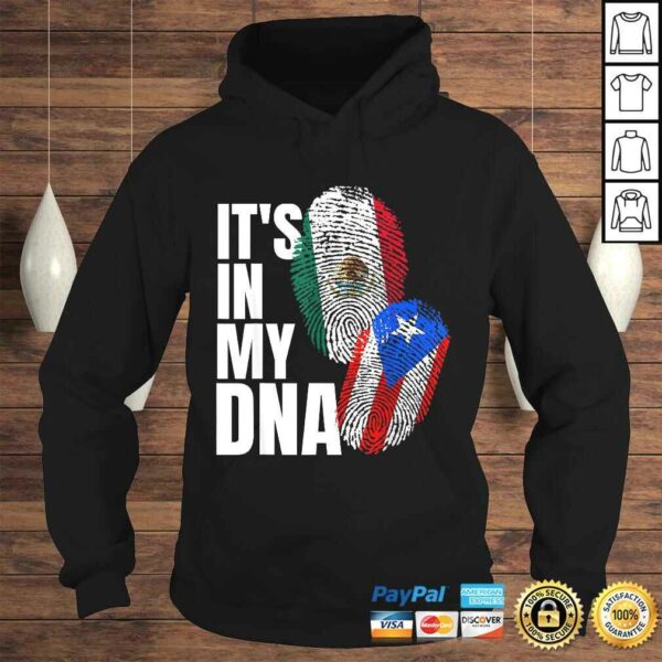 Mexican And Puerto Rican DNA Mix Flag Heritage TShirt