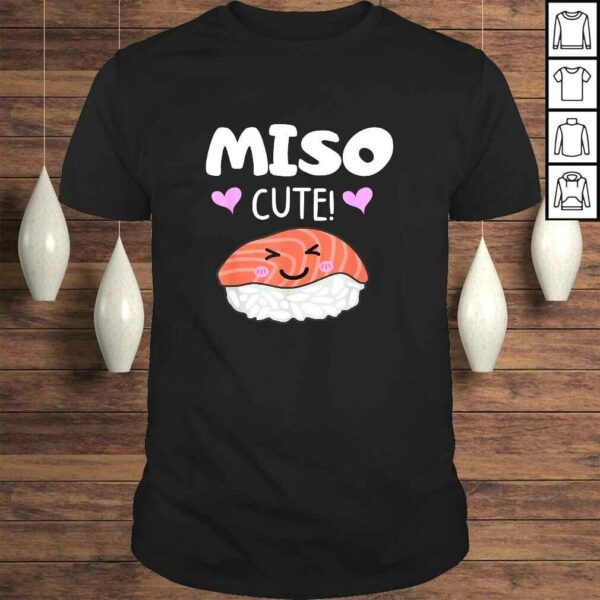 Miso Cute Sushi, Kawaii Sushi Japanese Food Fan V-Neck T-Shirt