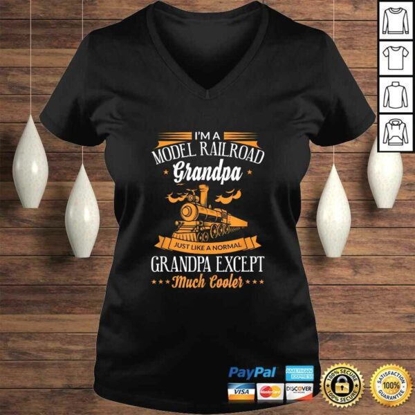 Model Railroad Train Cool Grandpa Grandparent Gift TShirt