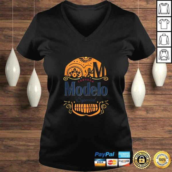 Modelo Especial Calavera Multi-Color Graphic V-Neck T-Shirt