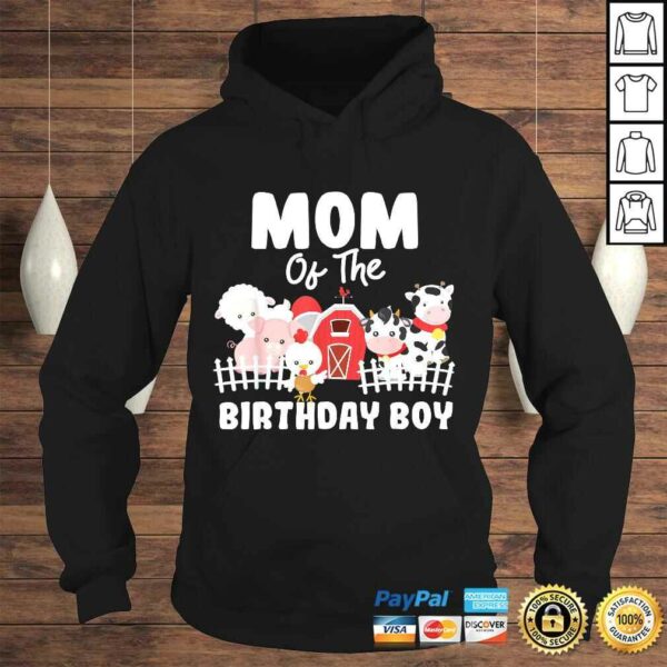 Mom Of The Birthday Boy Farm Animals Birthday Party Shirt