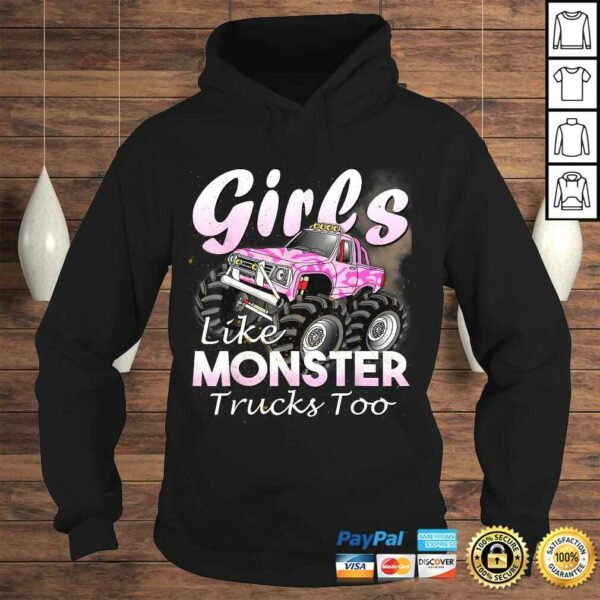 Monster Truck Shirt Girls Like Monsters Too Birthday Tee Shirt