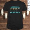 Montana Vintage Grizzly Bear Nature Hiking Souvenir V-Neck T-Shirt