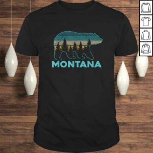Montana Vintage Grizzly Bear Nature Hiking Souvenir V-Neck T-Shirt Montana Vintage Grizzly Bear Nature Hiking Souvenir V-Neck T-Shirt