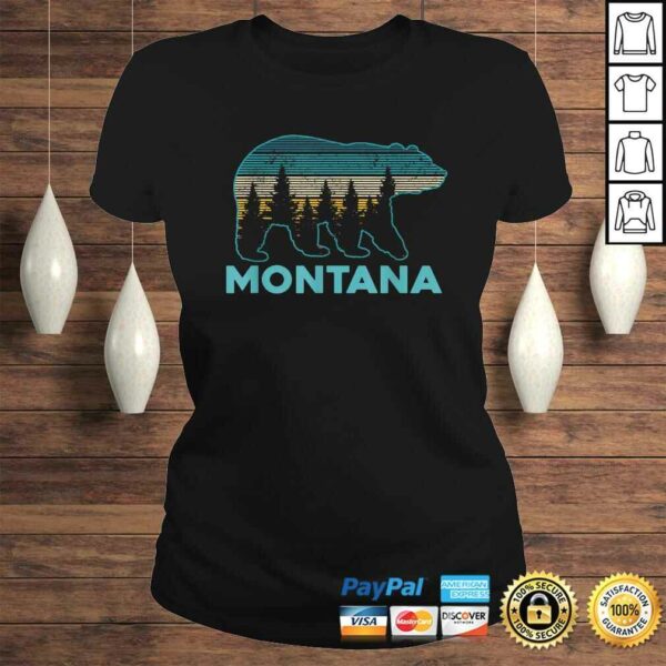 Montana Vintage Grizzly Bear Nature Hiking Souvenir V-Neck T-Shirt