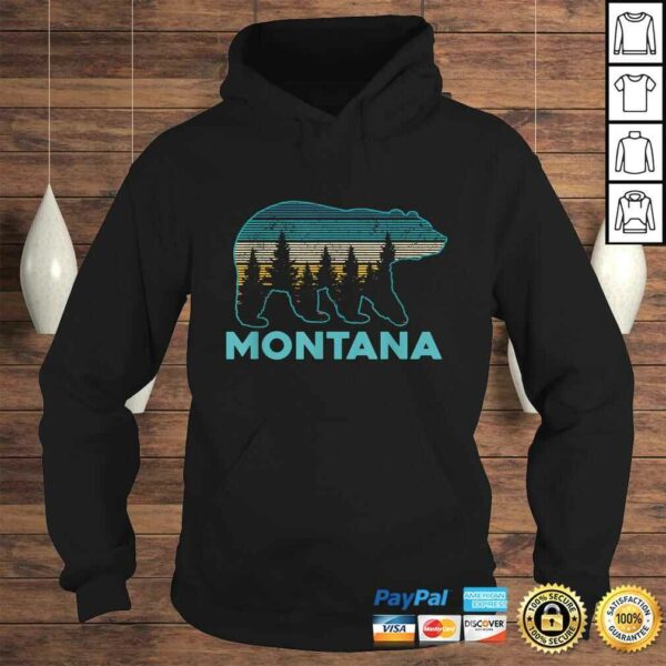 Montana Vintage Grizzly Bear Nature Hiking Souvenir V-Neck T-Shirt