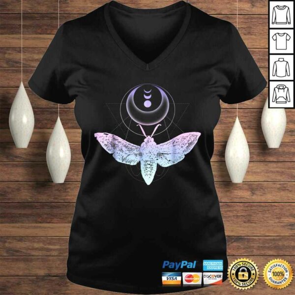 Moth And Crescent Moon Shirt, Witchy Pastel Goth T-shirt