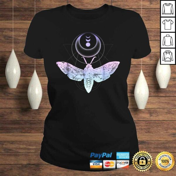 Moth And Crescent Moon Shirt, Witchy Pastel Goth T-shirt