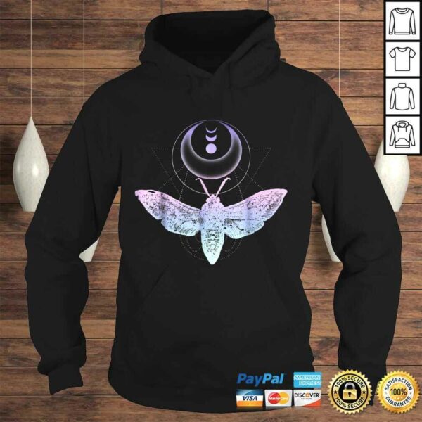 Moth And Crescent Moon Shirt, Witchy Pastel Goth T-shirt