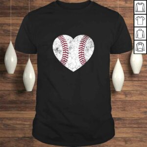 Mother’s Day Gift Distressed Heart Baseball Heart Mom Mommy TShirt Mother’s Day Gift Distressed Heart Baseball Heart Mom Mommy TShirt
