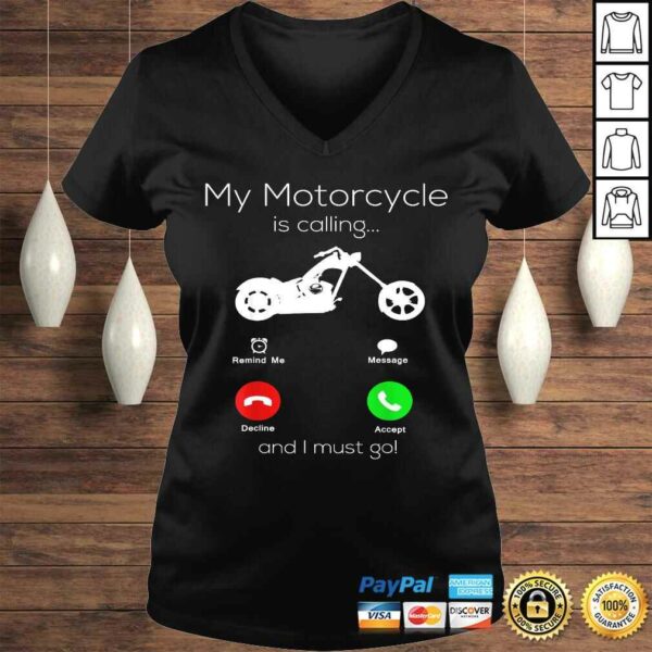 Motorcycle Gifts For Men My Motorcycle Is Calling Biker TShirt