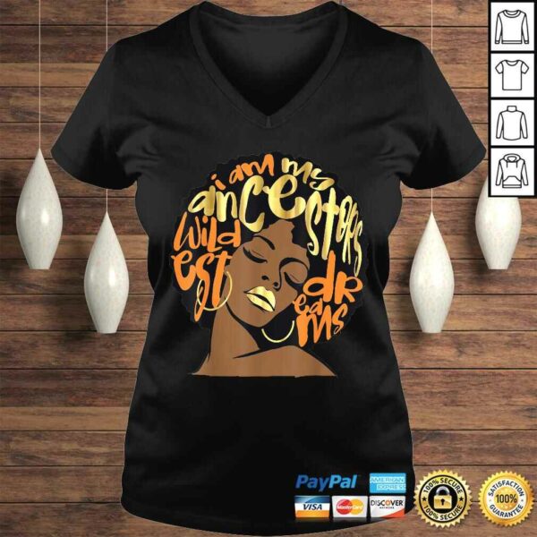 My Ancestors Dreams Gift Orange Black Girl Magic TShirt