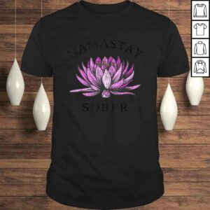 Namastay Sober NA AA 12 Step Recovery V-Neck T-Shirt Namastay Sober NA AA 12 Step Recovery V-Neck T-Shirt