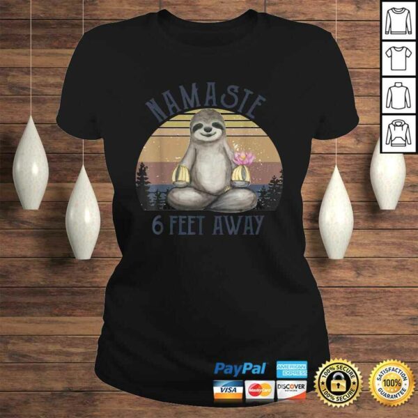 Namaste 6 Feet Away Funny Sloth Yoga Lover Gift Top