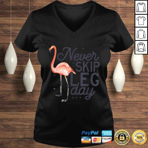 Never Skip Leg Day Funny Flamingo Gym Workout TShirt