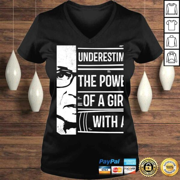 Never Underestimate Power of Girl With Book Hoodie RBG Ruth