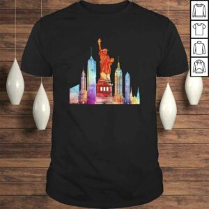 New York City Watercolor Statue Of Liberty NYC Shirt Tee New York City Watercolor Statue Of Liberty NYC Shirt Tee