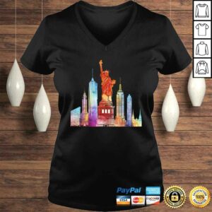 New York City Watercolor Statue Of Liberty NYC Shirt Tee