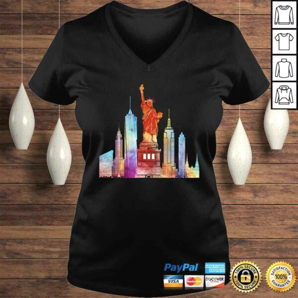 New York City Watercolor Statue Of Liberty NYC Shirt Tee