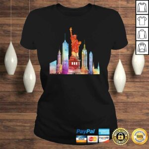 New York City Watercolor Statue Of Liberty NYC Shirt Tee 2 New York City Watercolor Statue Of Liberty NYC Shirt Tee 3