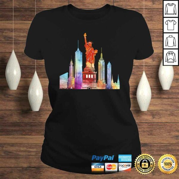 New York City Watercolor Statue Of Liberty NYC Shirt Tee