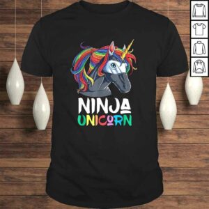 Ninja Unicorn Shirt Girls Rainbow Martial Arts Fighter Tee T-Shirt Ninja Unicorn Shirt Girls Rainbow Martial Arts Fighter Tee T-Shirt