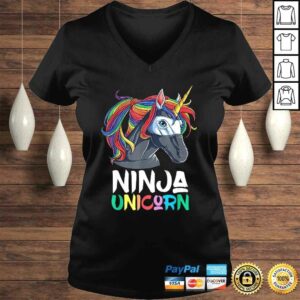 Ninja Unicorn Shirt Girls Rainbow Martial Arts Fighter Tee T-Shirt