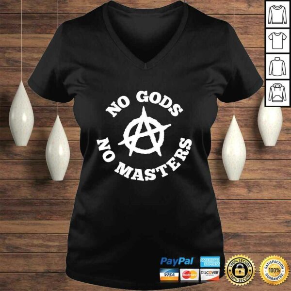 No Gods No Masters Anarchy Symbol Tee Shirt