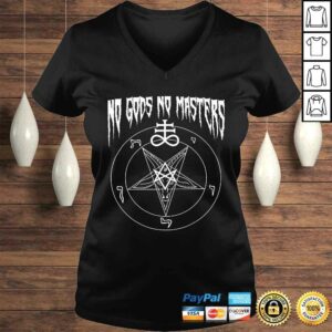 No Gods No Masters Satanic Baphomet Devil TShirt