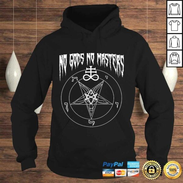 No Gods No Masters Satanic Baphomet Devil TShirt